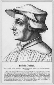Huldrich Zwingli (incisione) da German School