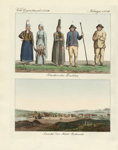 Abiti islandesi (incisione colorata) da German School