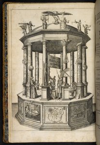 Frontespizio illustrato che mostra un Tempio di Urania, la Musa dell