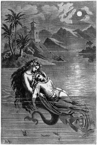 Illustrazione per La Sirenetta dalle Fiabe di Hans Christian Andersen (1805-75) 1869