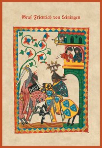 Illustrazione da un canzoniere medievale da German School