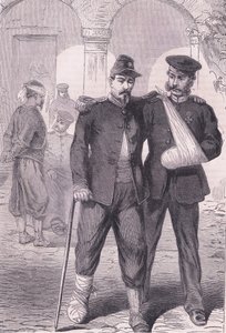 In ospedale, Cassells History of the War between France and Germany pubblicato da Cassell and Company Limited, c.1890 (litografia) da German School