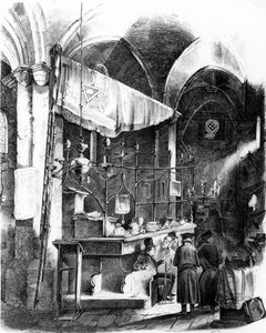 Interno della Altneuschule (Sinagoga Vecchia-Nuova), Praga da German School