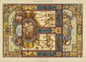 Rinascimento italiano, Vetrate (litografia a colori) da German School