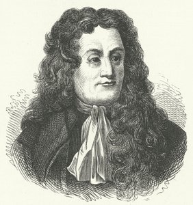 Jean de la Fontaine, favolista francese (incisione) da German School