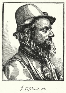 Johann Baptist Fischart, satirico tedesco (incisione) da German School