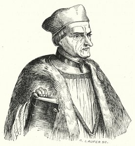 Johann Geiler von Kaisersberg, sacerdote e teologo svizzero (incisione) da German School