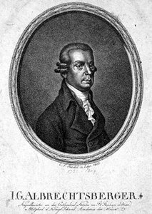 Johann Georg Albrechtsberger (1736-1809) inciso da C.F. Riedel da German School