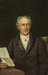 Johann Wolfgang von Goethe (1749-1832), poeta, romanziere e drammaturgo tedesco (cromolito)