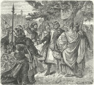 Re Giovanni che accetta la Magna Carta, Runnymede da German School