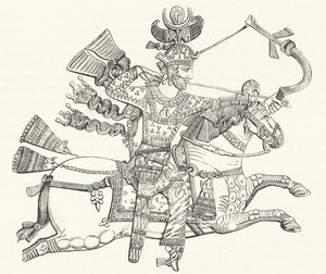 Re Peroz I di Persia a cavallo da German School