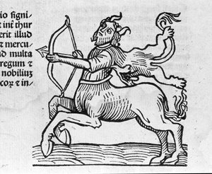 Il Sagittario - nel Trattato di Johannes Angeli De Magnisconnectionibue annorum revolutionibus ac eorum perfectionibus. Augusta, Erhard Ratdolt da German School