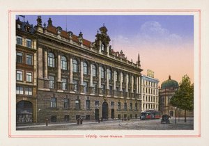 Lipsia, Museo Grassi (litografia a colori) da German School