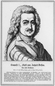 Leopoldo I, Principe di Anhalt-Dessau, Il vecchio Dessauer (incisione) da German School