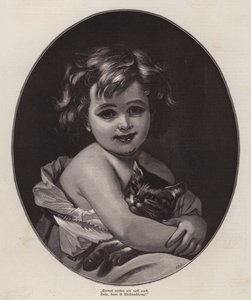 Bambina che aspetta con ansia il Natale con il suo gatto domestico da German School