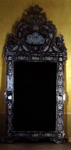 Specchio, con stemma della Casa di Nassau, inciso da Carl Sang da German School