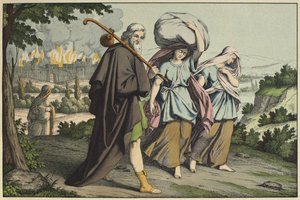 Lot e le sue figlie in fuga, illustrazione da L