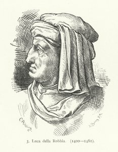 Luca della Robbia, scultore del Rinascimento italiano (incisione) da German School