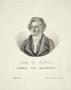Ludwig van Beethoven (1770-1827) inciso da C.F. Klinkicht da German School