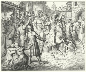 Accoglienza di Martin Lutero a Worms, 1521 da German School
