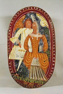 Scatola di marzapane raffigurante un uomo e una donna, c.1660