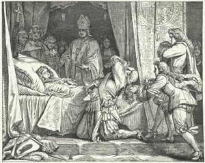Massimiliano II Emanuele, Elettore di Baviera, al capezzale del figlio Giuseppe Ferdinando da German School