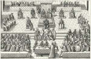 Riunione degli Stati Generali francesi a Orleans, gennaio 1561 da German School