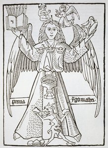 Figura Mnemonica, da Ars Memorandi, c.1470, (ristampata 1883) illustrata in una storia della magia pubblicata alla fine del XIX secolo