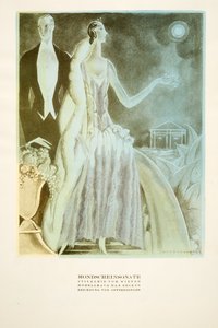 Mondscheinsonate, abito acconciato da Wiener, da Styl, pub.1922 (stampa pochoir)