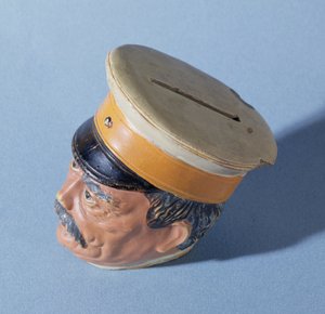 Salvadanaio a forma del Cancelliere Otto von Bismarck (1815-98) da German School