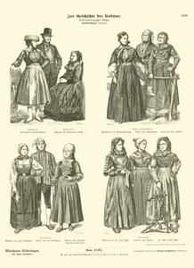 Costumi della Germania del Nord, fine XIX secolo da German School