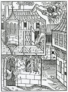 Di vantarsi o avere fiducia nella fortuna, illustrazione dalla traduzione inglese di Alexander Barclay di 