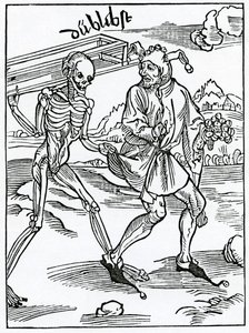 Dei folli che disprezzano la morte senza fare alcuna preparazione, illustrazione dalla traduzione inglese di Alexander Barclay di 