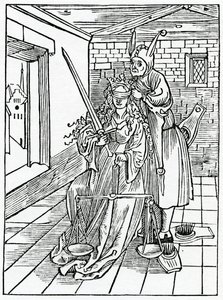 Dei grandi contendenti nella legge per cose di poco conto, illustrazione dalla traduzione inglese di Alexander Barclay di 
