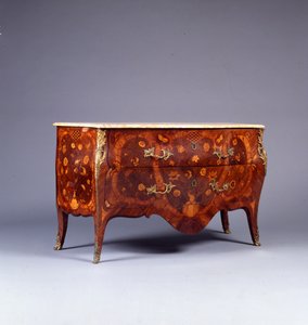 Una delle due cassettiere in marqueterie e parquetry, c.1765 da German School
