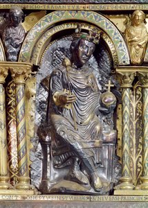 Ottone II (955-83), Sacro Romano Imperatore, (dettaglio) da German School