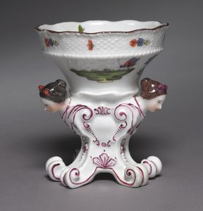Coppia di saliere dal servizio Sulkowsky, Fabbrica di porcellana di Meissen, Germania, 1735-1756 da German School