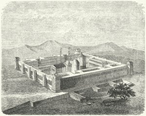 Palazzo di Diocleziano a Salona, capitale della provincia romana della Dalmazia (incisione) da German School