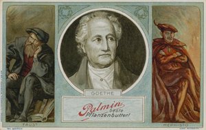 Carta commerciale Palmin con immagine di Goethe da German School