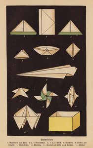 Piegatura della carta (litografia a colori) da German School