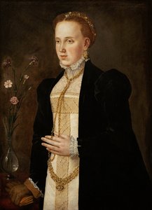 Ritratto di Philippine Welser (1527-1580) da German School