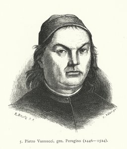 Pietro Perugino, artista del Rinascimento italiano (incisione)