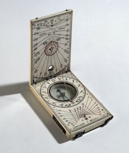 Meridiana portatile, realizzata da Lienhart Miller, Norimberga, 1614 da German School