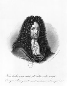 Ritratto di Gottfried Wilhelm (1646-1716) Barone de Leibniz da German School