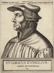 Ritratto di Huldrych Zwingli da German School