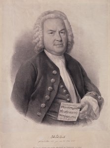 Ritratto di Johann Sebastian Bach (1685-1750) inciso da F.G. Schlick, 1840 da German School