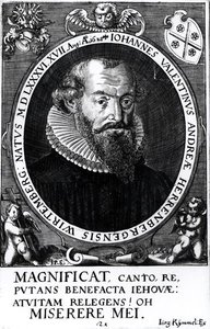 Ritratto di Johann Valentine (n.1586) di Herrenberg e Wurtemberg, inciso da Iorg Rijmmel, 17 agosto 1628