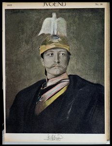 Ritratto di Kaiser Guglielmo II (1859-1941) da Jugend, 1905 da German School