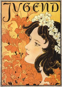 Ritratto di una ragazza con fiori nei capelli
