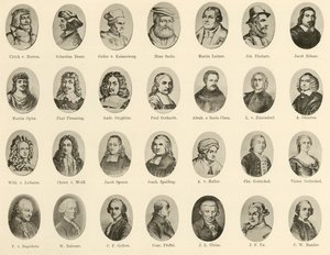 Ritratti di famosi tedeschi da Ritter vom Deutschen Geiste da German School